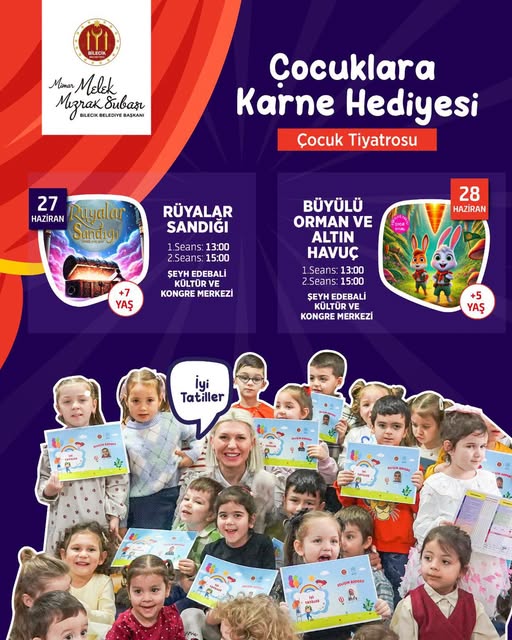 Bilecik Belediyesinden Çocuklara Karne Hediyesi Tiyatro Oyunları 